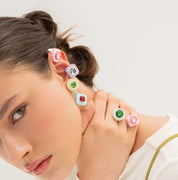 ARETES DOBLE LACE MINI