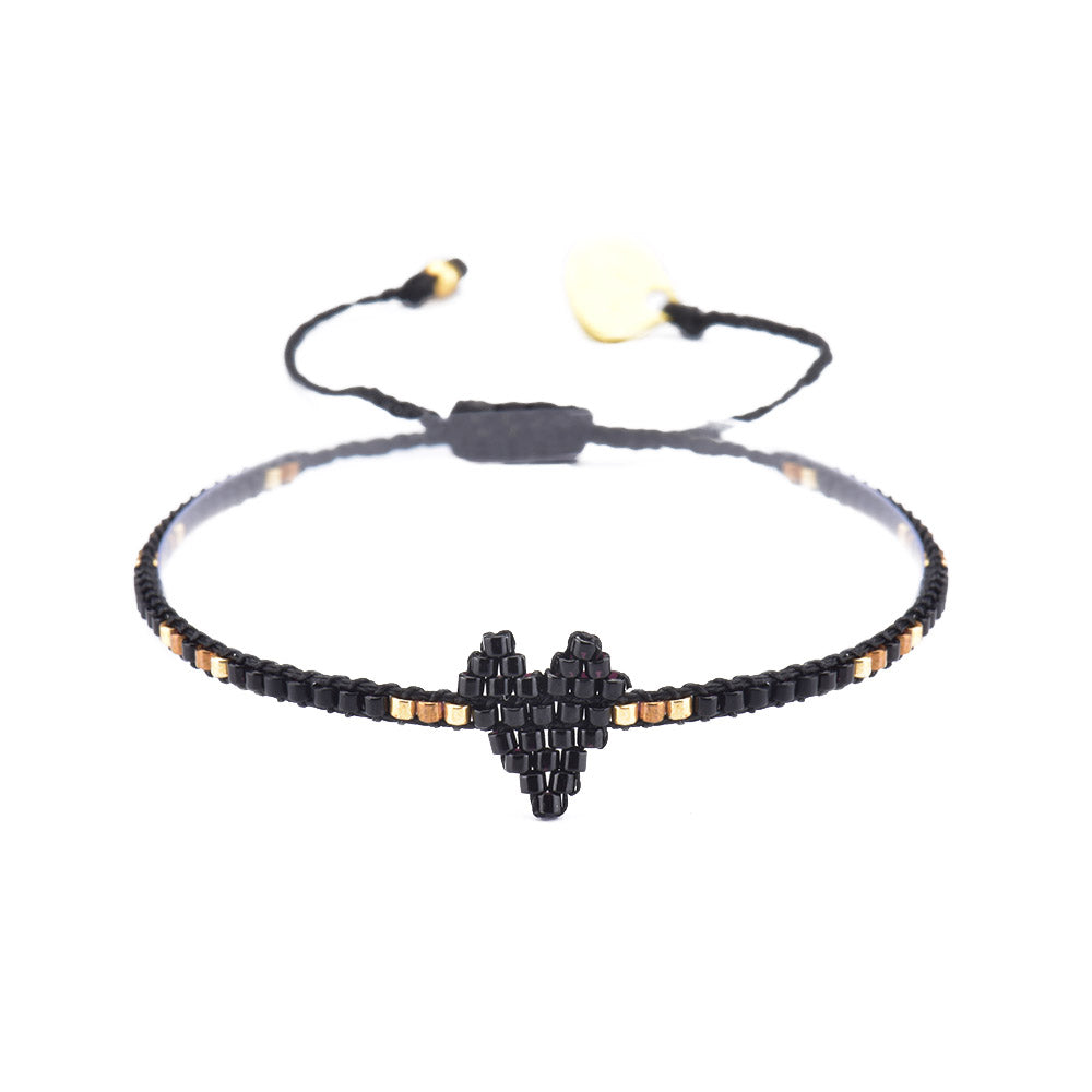 Brazalete Heartsy Row Negro