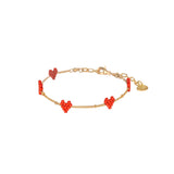 Brazalete Heartsy Chain Rojo