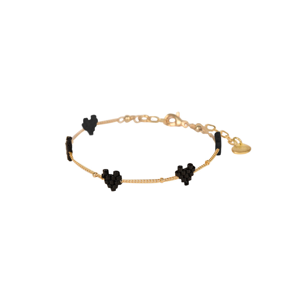 Brazalete Heartsy Chain Negro