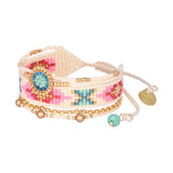 Brazalete Medly rosado multilineal