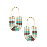Aretes Afrika Lock Menta/Café