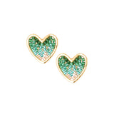 Aretes Cuoro Verdes