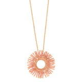 Collar Fringe Sun Salmón Largo