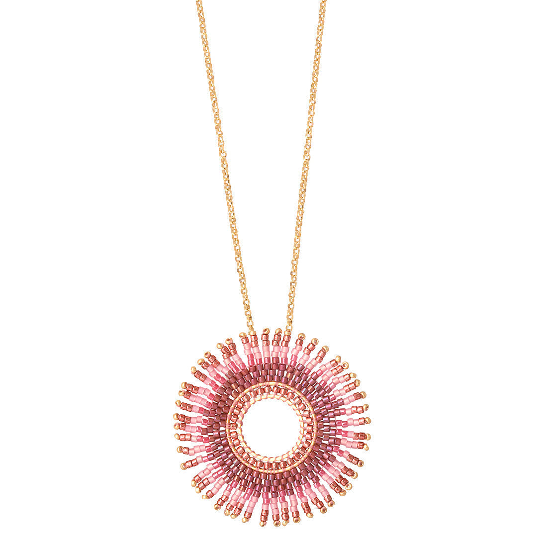 Collar Fringe Sun Largo Coral
