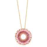 Collar Fringe Sun Largo Coral