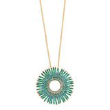 Collar Fringe Sun Largo Verde