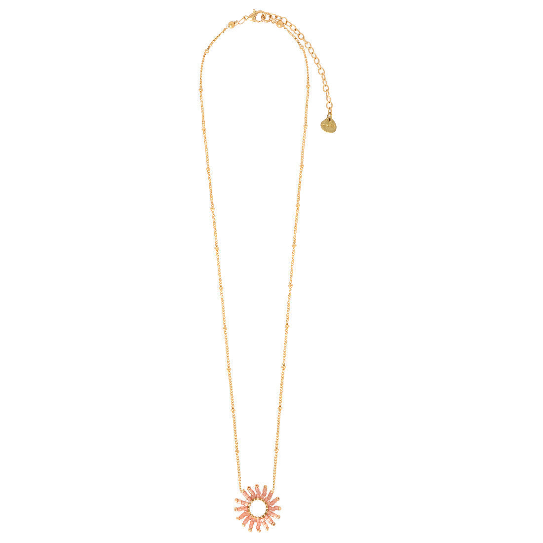 Collar Fringe Sun Salmón Corto