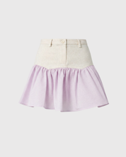 SAND STRIPE MINI SKIRT (LAVANDA)