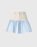 SAND STRIPE MINI SKIRT (SKY)