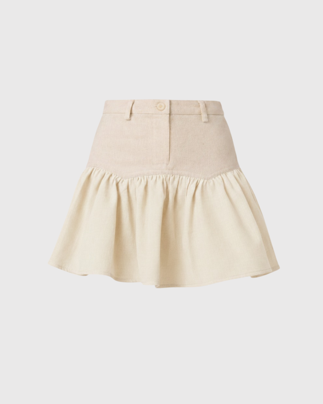 SAND STRIPE MINI SKIRT (IVORY)