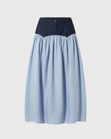 SAND DENIM SKIRT