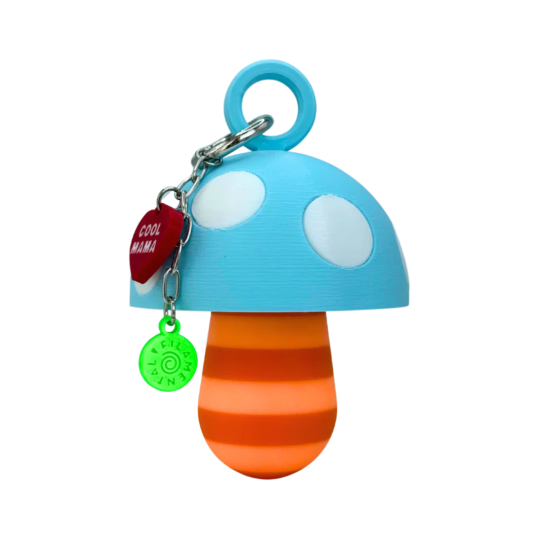 LIPSTICK CASE HONGO CELESTE/NARANJA