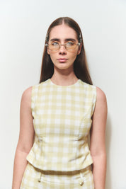 LIME TIE-BACK TOP