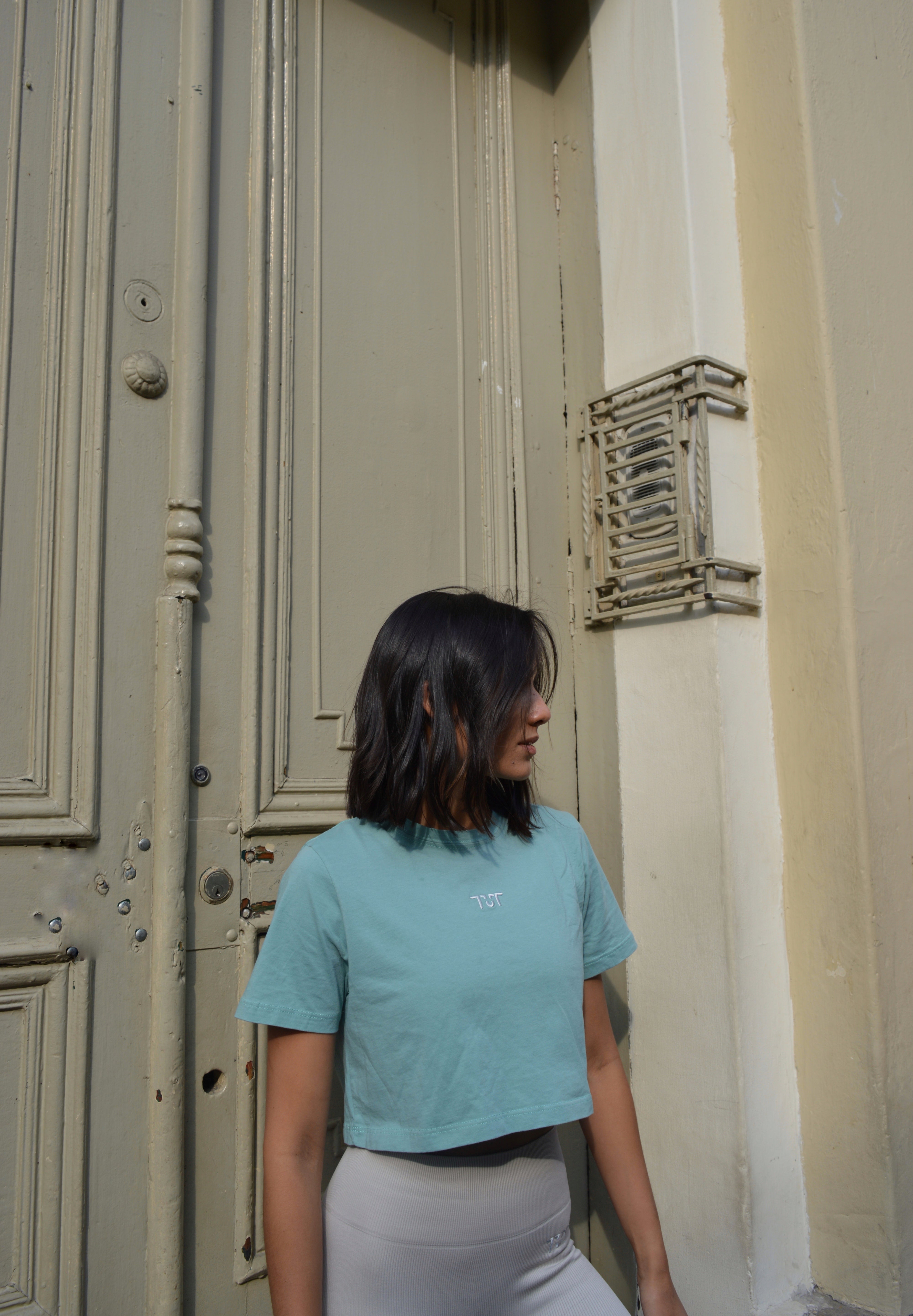 Oversized Cropped T-shirt Mint