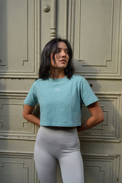 Oversized Cropped T-shirt Mint