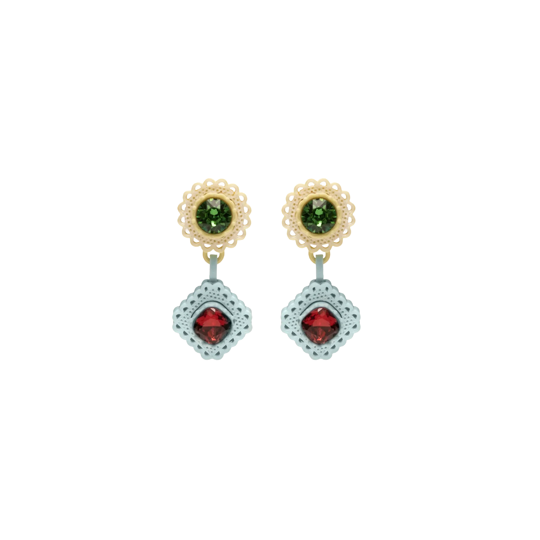 ARETES DOBLE LACE MINI
