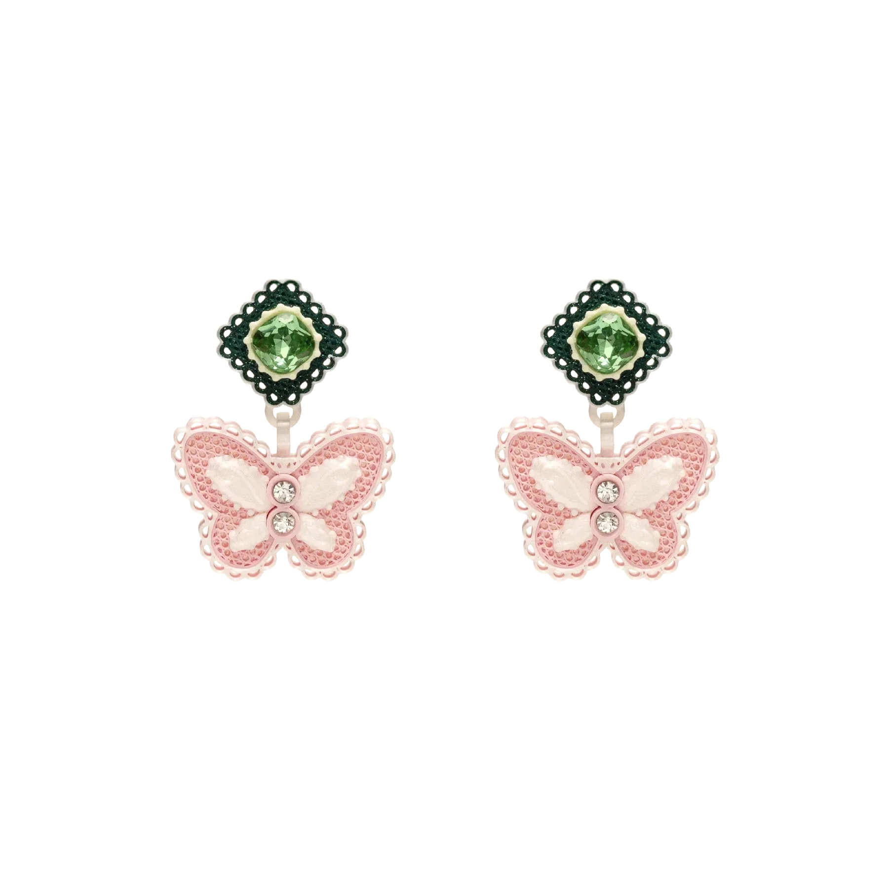 ARETES LACE MARIPOSA DOBLE