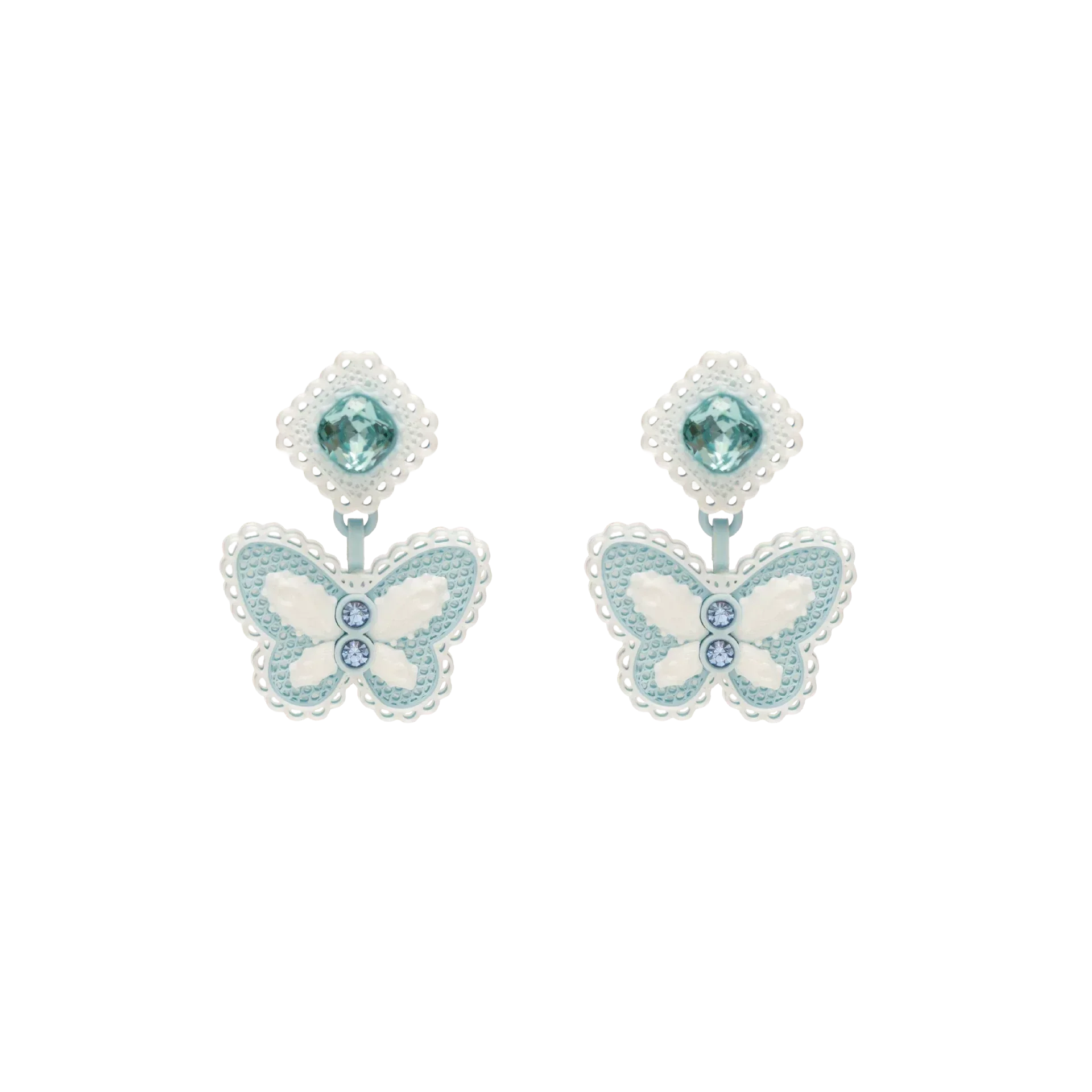 ARETES LACE MARIPOSA DOBLE