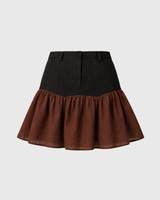 BLACK STRIPE MINI SKIRT