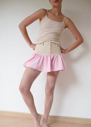 SAND STRIPE MINI SKIRT (ROSA)