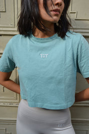 Oversized Cropped T-shirt Mint