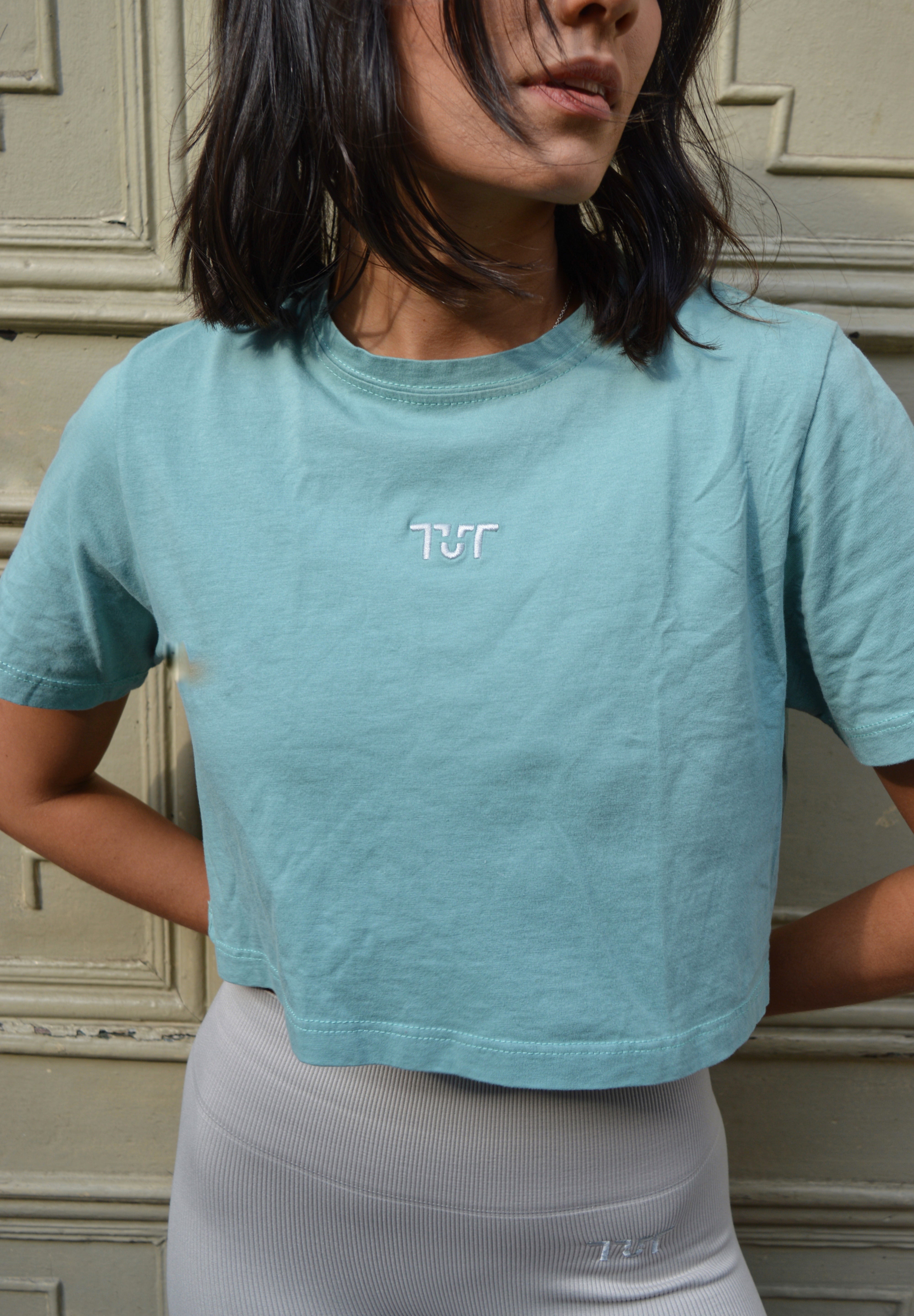 Oversized Cropped T-shirt Mint