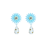 ARETES DE MARGARITA CON DIJE DE PERLA
