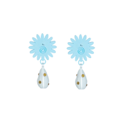 ARETES DE MARGARITA CON DIJE DE PERLA