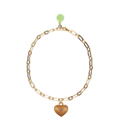 COLLAR CON CADENA DORADA Y RELICARIO