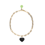 COLLAR CON CADENA DORADA Y RELICARIO