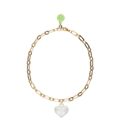 COLLAR CON CADENA DORADA Y RELICARIO