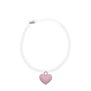 COLLAR CON CADENA DE PERLAS Y DIJE DE RELICARIO
