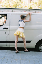 SAND STRIPE MINI SKIRT (SUNNY)