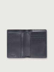 CARTERA VERTICAL DE CUERO NEGRO UNISEX