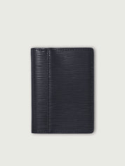 CARTERA VERTICAL DE CUERO NEGRO UNISEX