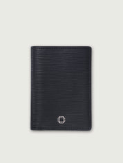 CARTERA VERTICAL DE CUERO NEGRO UNISEX