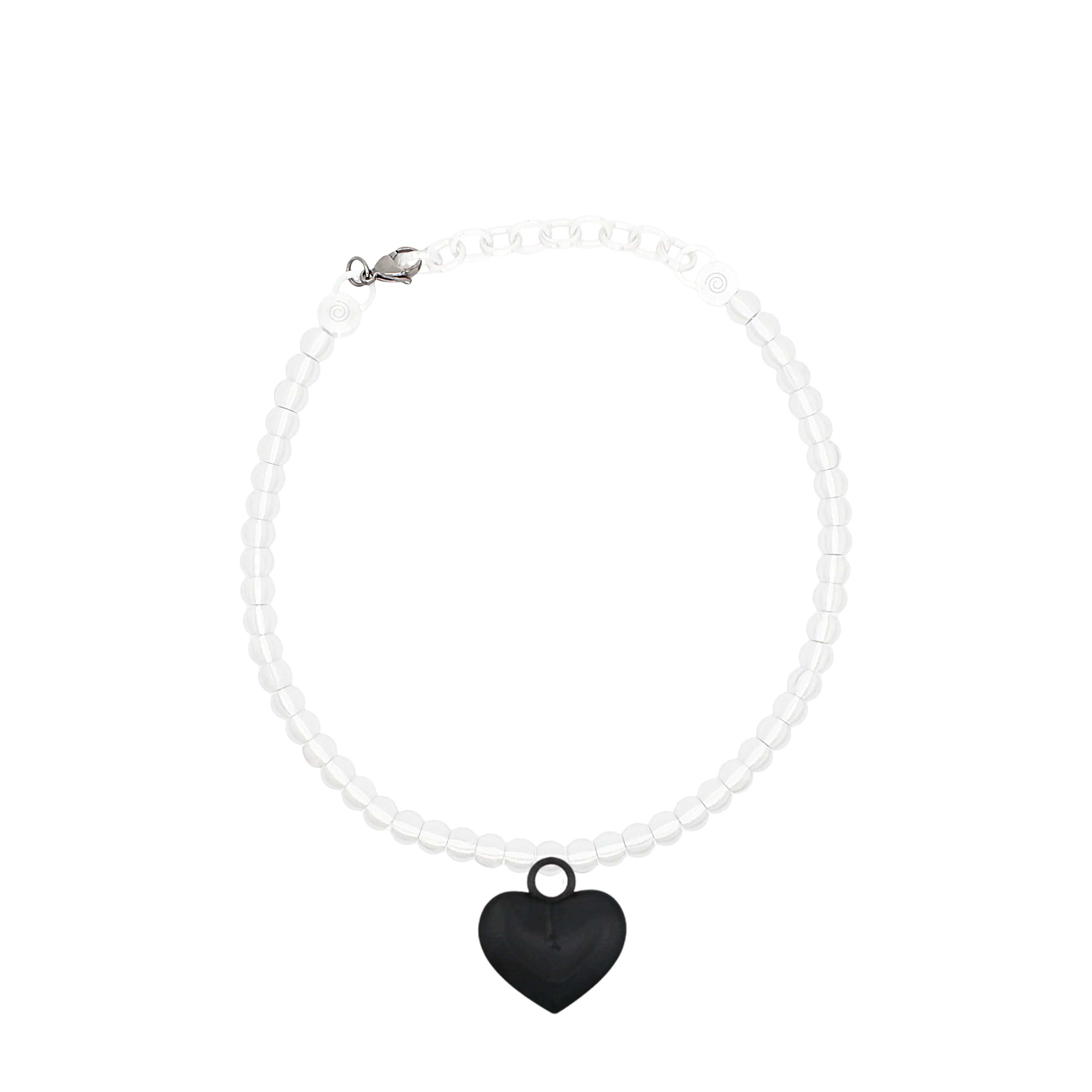 COLLAR CON CADENA DE PERLAS Y DIJE DE RELICARIO