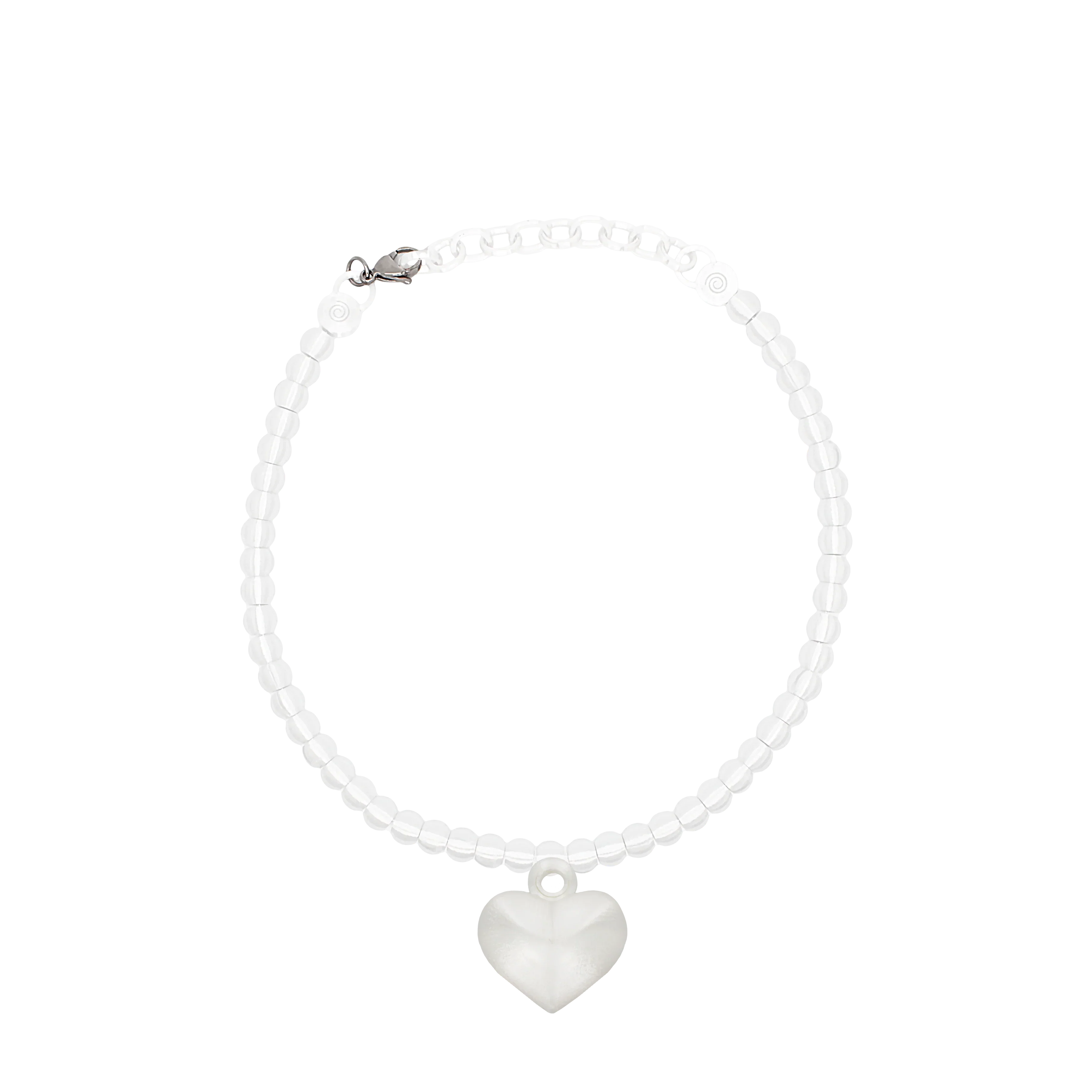 COLLAR CON CADENA DE PERLAS Y DIJE DE RELICARIO